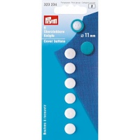 Boutons réversibles en plastique blanc de 1,1 cm - Prym - 6 pcs.