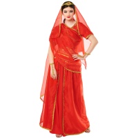 Costume hindou Bollywood pour femme rouge