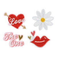 Patch adhésif thermofusible Love Mix - 4 pcs.