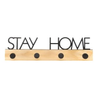 Porte-manteau Stay Home avec 4 cintres - Dcasa