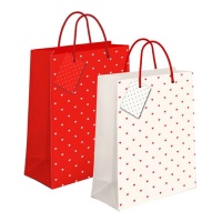 Sac cadeau en forme de coeur 32 x 26 x 10 cm - 1 pc.