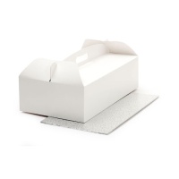 Boîte à gâteaux rectangulaire avec socle 31 x 16 x 12 cm - Decora