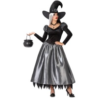 Costume de sorcière argentée pour femmes
