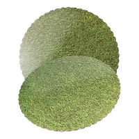 Base pour tarte de 20 x 20 x 0,3 cm aspect gazon