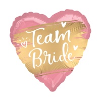 Ballon Team Bride 45cm coeur en satin - Anagramme