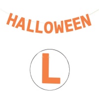 Couronne Halloween orange 2,5 m - PartyDeco