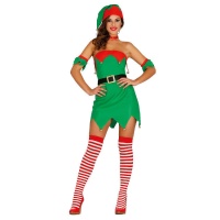 Costume d'Elfe de Noël sans manches pour femmes