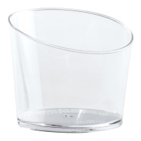 Gobelets en plastique transparent 120 ml forme asymétrique - Dekora - 100 unités