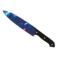 Couteau avec des crânes bleus de 31 cm