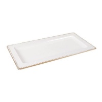 Plaque avec bordure dorée 35,5 x 17,8 cm - DCasa