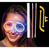 Lunettes aviateur néon lumineuses