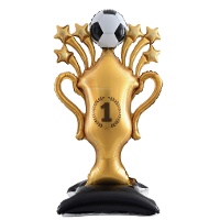 Ballon trophée football et étoiles avec base 1,50 x 0,82 m