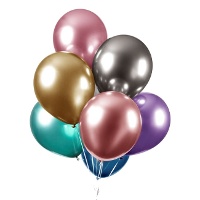 Ballons en latex de 30 cm chromés - PartyDeco - 50 unités