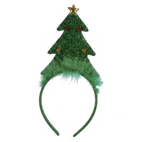 Serre-tête d'Arbre de Noël avec plumes