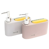 Distributeur de savon avec éponge allongée assortie - 1 unité