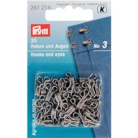 Supports en acier inoxydable argenté no. 3 - Prym - 25 pcs.