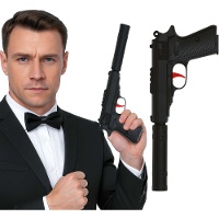 Pistolet avec silencieux 29 cm