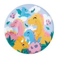 Assiettes Dino Friends 23 cm - 8 pcs.