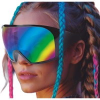 Lunettes futuristes multicolores style skieur