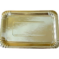 Plateaux dorés 22 x 16 cm - 100 unités