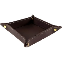 Vide-poche en simili cuir carré de 15 cm - DCasa