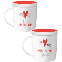 Mug Love 350 ml avec message en anglais et filtre - 1 unité