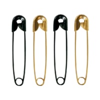 épingles de sûreté or et noir, 3.4 cm - Fildor - 48 pcs.