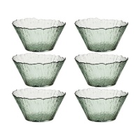 Bol en verre turquoise de 16 cm - 6 pcs.