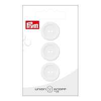 Boutons blancs avec bordure de 2 cm - Prym - 3 pcs.