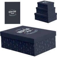 Boîte rectangulaire Rock Star - DCasa - 3 unités
