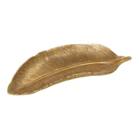 Vide-poche en plumes d'or 20 x 7,8 cm - DCasa
