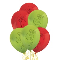 Ballons coccinelle en latex en action 23 cm - Procos - 8 unités