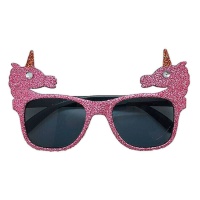 Lunettes de soleil licorne rose