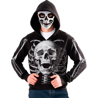 Sweat à capuche de squelette