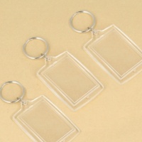 Porte-clés photo rectangulaire 4,2 x 2,8 cm - 4 pcs.