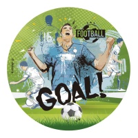 Gaufrette de football comestible de 15,5 cm