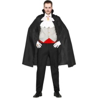 Costume de vampire avec gilet gris pour hommes