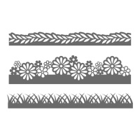 Matrices pour bordures avec fleurs et branches - Artemio - 3 pcs.