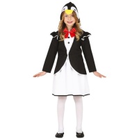 Costume de pingouin avec noeud papillon pour filles