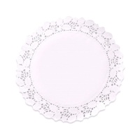 Napperon rond en papier blanc de 32 cm - 7 pcs.