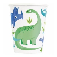 Gobelets en forme de dinosaure préhistorique 270 ml - 8 pcs.