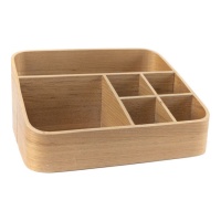 Organisateur de salle de bain 26 x 20 x 12 cm en bambou