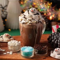 Kit de décoration pour chocolat chaud de bonhomme de neige fondu