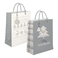 Sac cadeau Nordic Merry Christmas 45 x 33 x 10 cm - 1 pc.