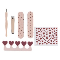 Kit de manucure à motifs de coeurs - 6 pièces