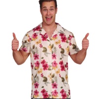 Chemise à fleurs hawaïennes pour homme