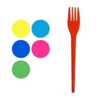 Fourchettes colorées 17 cm - Silvex - 12 pcs.