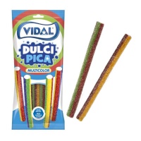 Réglisse multicolore avec pica pica aromatisé - Vidal Dulcipica - 90 g