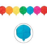 Guirlande de ballons en papier coloré - 6 m