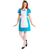 Costume d'Alice bleu et blanc pour femme